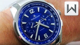 2018 Jaeger LeCoultre Polaris Chronograph Blue Dial Q9028180 Luxury Watch Review [upl. by Arakat]