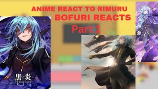 Anime react to Rimuru Tempest  Bofuri  Part 1  Yuuki kagurazaka [upl. by Aowda636]