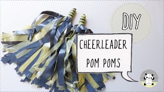 How to make cheerleader pom poms Arts and crafts [upl. by Adaven992]