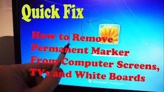 How to Remove Permanent Marker from TVs Monitors amp White Boards [upl. by Aivul149]