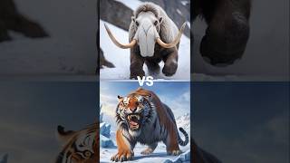 Mammoth vs Tiger vs Rhino polar bear smilodon  yeti ai mammoth tiger animals [upl. by Sigsmond601]