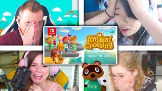 All Reactions to ANIMAL CROSSING NEW HORIZONS Gameplay Reveal Trailer for Nintendo Switch [upl. by Esmerolda]