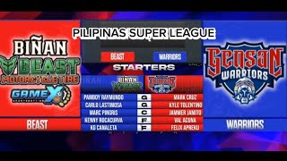 BIÑAN BEAST vs GENSAN WARRIORS  FULL GAME HIGHLIGHTS  PILIPINAS SUPER LEAGUE 202425 [upl. by Ajroj]