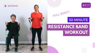 30 MIN RESISTANCE BAND WORKOUT for Beginners Seniors  Elastic Exercise Band Workout [upl. by Ulrike]