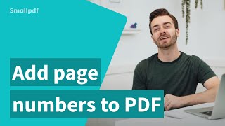 How to Add Page Numbers to PDF without Acrobat Using Smallpdf [upl. by Atinwahs60]