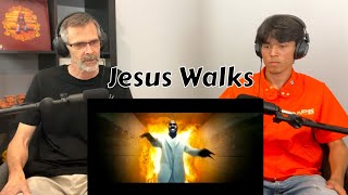 quotOh my Godquot Dad watches Kanyes Jesus Walks VIDEO [upl. by Ynavoj]