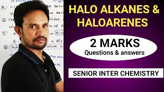 2 MARKS Q amp A HALO ALKANES AND HALO ARENES 2 MARKS ORGANIC 2 MARKS INTER SECOND YEAR CHEMISTRY [upl. by Falo]