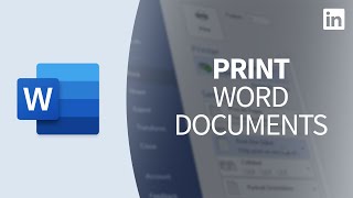 Word Tutorial  How to PRINT documents [upl. by Farmer]