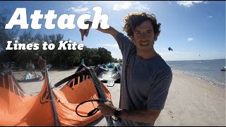 How To Attach Your Lines To Your Kite [upl. by Egroeg]