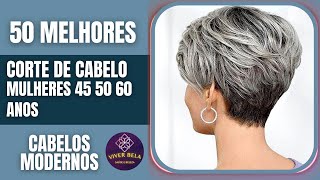 50 MELHORES CORTE DE CABELO CURTO FEMININO PARA MULHERES 40 50 60 ANOS [upl. by Enomal]