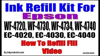 Ink Refill Kit For Epson WF 4720 WF 4730 WF 4734 WF 4740 EC 4020 EC 4030 EC 4040 Printers [upl. by Jalbert615]