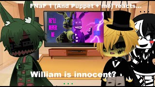 FNaF 1 And Puppet  me reactsquotHell never be the samequot  Gacha Club  GCRV  NOT WATCH [upl. by Adamo]