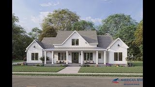 MODERN FARMHOUSE PLAN 453400039 WITH INTERIOR [upl. by Airitac]