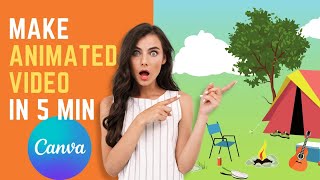 How to Make Animated Videos Easily Using Canva in Mins [upl. by Enetsirhc]