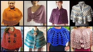 New Stylish yet meristimizingly Crochet handknitted Caplets designs for womens 2024 [upl. by Wetzell118]