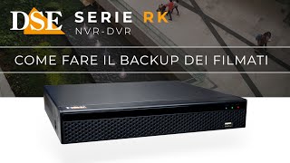 NVRDVR DSE  Come esportare le registrazioni [upl. by Ennaylime]