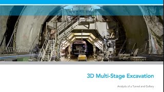 PLAXIS Showcase 3D MultiStage Excavation of a Tunnel and Gallery [upl. by Anahsak]