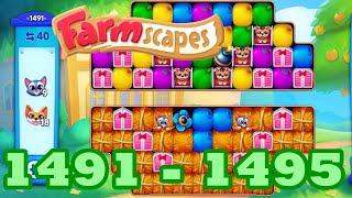 Farmscapes Level 1491  1495 HD Gameplay Walkthrough  3  match game  android  1492  1493  1494 [upl. by Yoho]