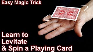 Easy Magic Trick How to Levitate and Spin a Playing Card [upl. by Syd]