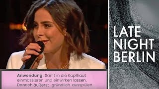 Lena singt das ShampooEtikett  Late Night Berlin  ProSieben [upl. by Annoik302]