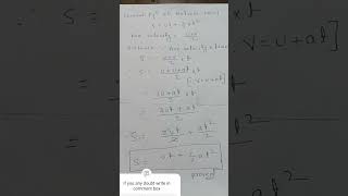 equation of second motion class 9 [upl. by Cuttie75]