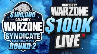 100K WARZONE TOURNAMENT  Syndicate Sundays Round 2 [upl. by Uahsoj603]