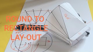 ROUND TO RECTANGLE DUCTING LAYOUT  TRANSITIONduct fitting [upl. by Suiradal]