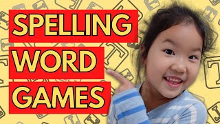 GAMESCHOOLING Language Arts  Fun SPELLING practice GAMES for Kids  7 Ways To Play [upl. by Odraode]