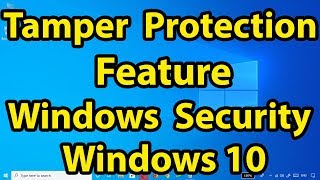 Windows Security Tamper Protection feature  How to manage  How to Enable Disable [upl. by Akemahc]