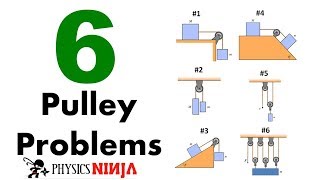 6 Pulley Problems [upl. by Danica37]