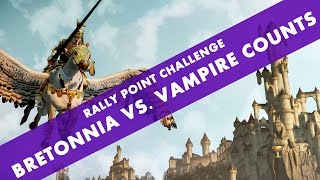 Total War WARHAMMER  Rally Point Challenge Bretonnia Multiplayer Custom Battle ESRB [upl. by Aigneis836]