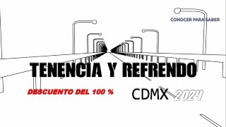 Pago de tenencia y refrendo en la CDMX 2024 descuento del 100 en tenencia [upl. by Mitch376]