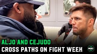 Aljamain Sterling and Henry Cejudo meet on fight week quotYou gotta crush another mans dreamsquot [upl. by Hobart]