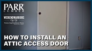 How to Install An Attic Access Door  How To  DIY  Install a Bonus Room [upl. by Repinuj]