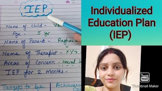 How to make Individualized Education Plan IEP Goal setting for IEP IEP for autism [upl. by Margherita]