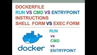 Docker  Dockerfile RUN vs CMD vs ENTRYPOINT handson  shell form vs exec form  Docker tutorial [upl. by Nacnud]