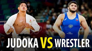 Judoka vs Wrestler Real Fights of Top Judokas vs Top Wrestlers [upl. by Jat]