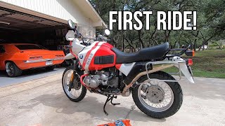 First ride on the BMW R100GS Paris Dakar [upl. by Ertha]