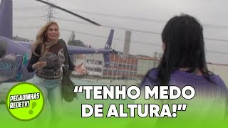 PEGADINHA COM FAMOSOS ÂNGELA BISMARCHI CAI NA PEGADINHA DO HELICÓPTERO [upl. by Epilif]