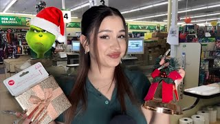 ASMR Rude Dollar Tree Cashier checks you out 😒🎄 [upl. by Richardo]