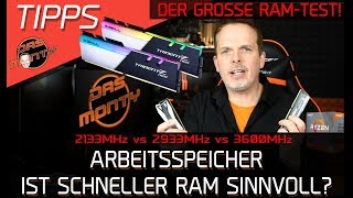 Arbeitsspeicher  RAM  2133 vs 2933 vs 3600MHz  Ist schneller Ram sinnvoll  DasMonty [upl. by Spiegelman]