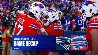 Bills HOLD ON against Patriots to remain undefeated at home  Game Recap [upl. by Elleirad]