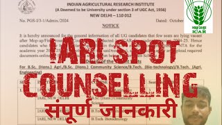 IARI spot counselling  IARI direct admission [upl. by Florrie]