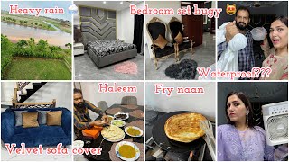 Bedroom set hugya finally  waterproof metres cover live test  Natasha waqas vlogs [upl. by Ede755]