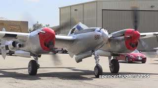 P38 Lightning Start up flight amp shut down [upl. by Watt598]