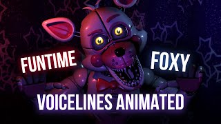 Funtime Foxy Animated Voicelines  Blender [upl. by Nwahsid]