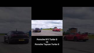 Porsche 911 Turbo S vs Porsche Taycan Turbo S Drag Race carwow [upl. by Laraine]