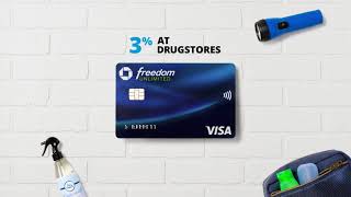 3 cash back at drugstores with Freedom Unlimited  Chase [upl. by Ruddy986]