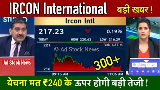 IRCON international share newsHold or sell  Ircon international share latest news [upl. by Delilah664]