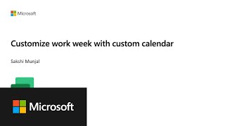 Customize work week with custom calendar [upl. by Hite257]